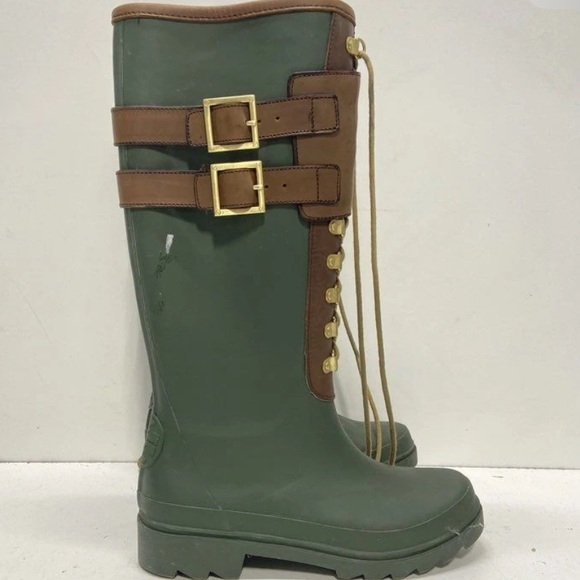 TORY BURCH EQUESTRIAN RUBBER BOOTS- size 6 - Picture 3 of 9
